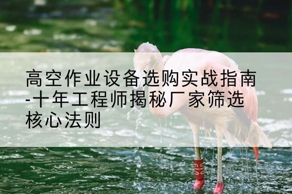 武邑剪叉式升降机厂家-高空作业设备选购实战指南-十年工程师揭秘厂家筛选核心法则
