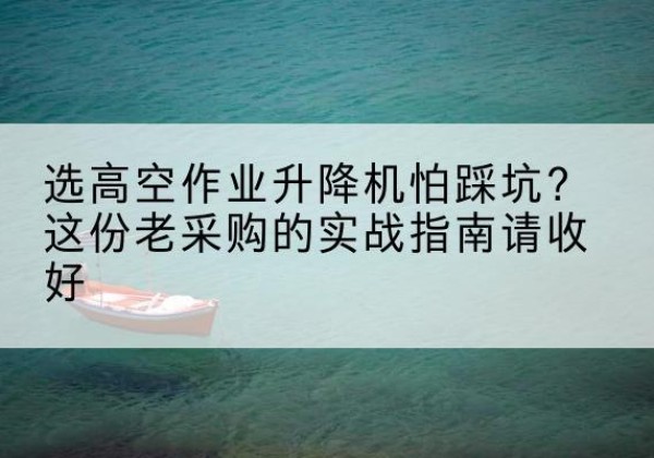 武邑高空作业升降机厂家推荐-选高空作业升降机怕踩坑？这份老采购的实战指南请收好