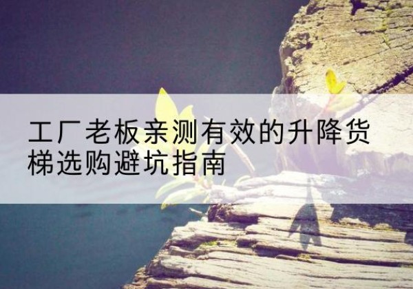 武邑升降货梯怎么选-工厂老板亲测有效的升降货梯选购避坑指南